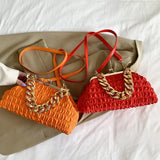 Thick chain PU Handbag Lady Shoulder Bag Clouds Armpit Bag Crossbody