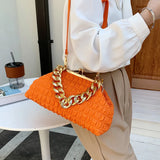 Thick chain PU Handbag Lady Shoulder Bag Clouds Armpit Bag Crossbody