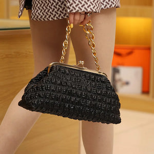 Thick chain PU Handbag Lady Shoulder Bag Clouds Armpit Bag Crossbody