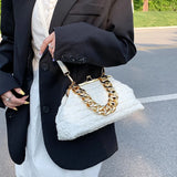Thick chain PU Handbag Lady Shoulder Bag Clouds Armpit Bag Crossbody