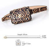Leopard Pattern Waist Fanny Pack Mini Handbag PU Leather Bag
