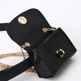 Leopard Pattern Waist Fanny Pack Mini Handbag PU Leather Bag