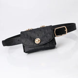 Leopard Pattern Waist Fanny Pack Mini Handbag PU Leather Bag
