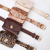 Leopard Pattern Waist Fanny Pack Mini Handbag PU Leather Bag