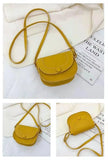 Women Crossbody Shoulder Bag Retro Saddle PU Leather Small Purse