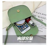 Women Crossbody Shoulder Bag Retro Saddle PU Leather Small Purse
