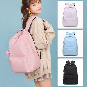 Polyester Pinik Backpack Girls School Bag Large Capacity Mochilas