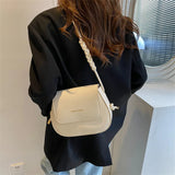 Women Shoulder Bag Solid Pu Leather Handbags For Ladies Casual Flap Crossbody Ba