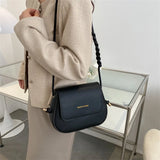 Women Shoulder Bag Solid Pu Leather Handbags For Ladies Casual Flap Crossbody Ba