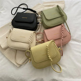Women Shoulder Bag Solid Pu Leather Handbags For Ladies Casual Flap Crossbody Ba