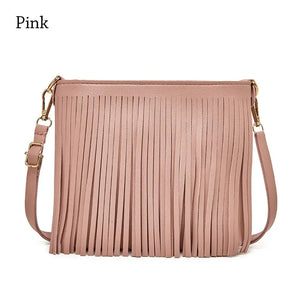 Women Tassel Shoulder Bag Wallet PU Leather Crossbody Messenger Bags
