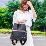 Women's Oxford Cloth School Bag Anti-theft Travel Handbags Knapsacks