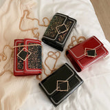 Women's All-match PU Patent Leather Sequins One-shoulder Bag