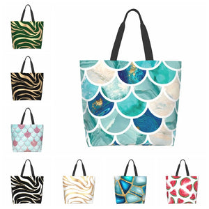 Non-standard Grain Printing Large Capacity Single Shoulder Shopping Bag