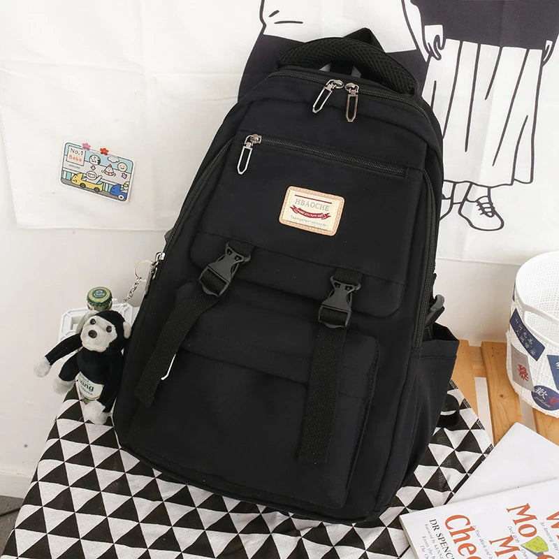 Women's Waterproof Nylon Backpack for School and Travel