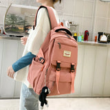 Women's Waterproof Nylon Backpack for School and Travel
