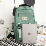 Women's Waterproof Nylon Backpack for School and Travel