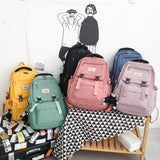 Women's Waterproof Nylon Backpack for School and Travel