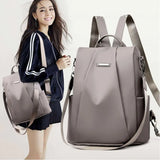 Anti-Theft Nylon Backpack Waterproof Rucksack