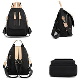 Nylon Backpack Shoulder Bag Large Capacity Solid Women's Backpack