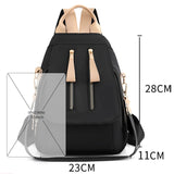 Nylon Backpack Shoulder Bag Large Capacity Solid Women's Backpack