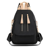 Nylon Backpack Shoulder Bag Large Capacity Solid Women's Backpack