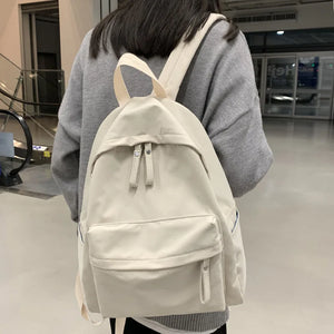 Nylon Backpack for Women Canvas Bookbag High School Student S