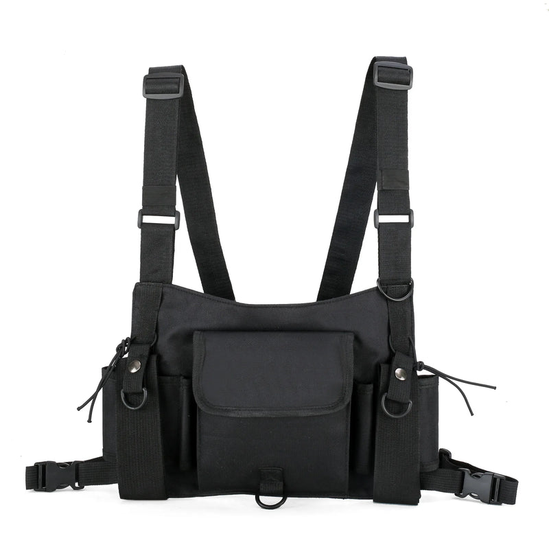 Nylon Chest Rig Bag Vest Hip Hop Streetwear Tactical Harness Kanye West