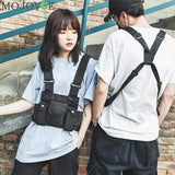 Nylon Chest Rig Bag Vest Hip Hop Streetwear Tactical Harness Kanye West Chest