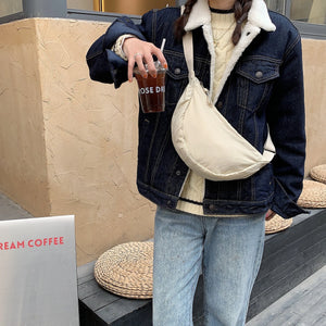 Nylon Cloth Women's Shoulder Bag Solid Ladies Student Crossbody Bags