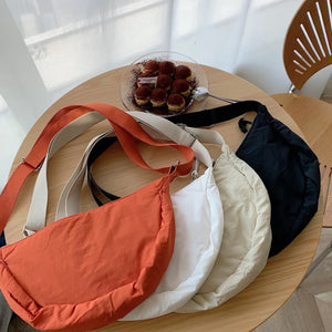 Nylon Cloth Women's Shoulder Bag Solid Ladies Student Crossbody Bags