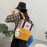 Nylon Girl Backpack College School Bag for Teenage Lightweight