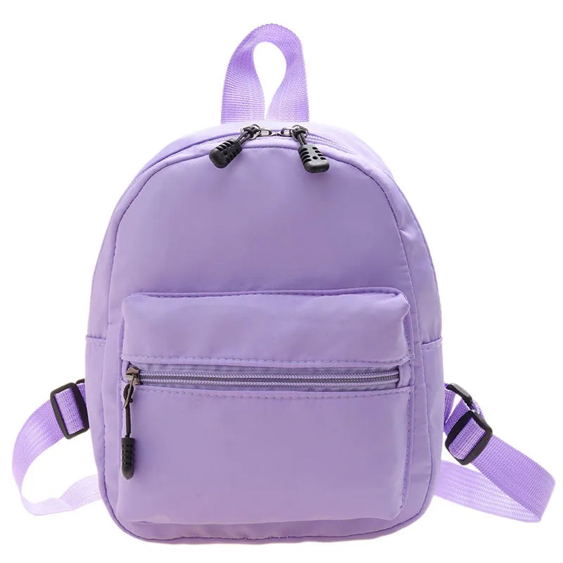 Nylon Mini Backpack for Women School Bag for Teenager Girls