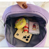 Nylon Mini Backpack for Women School Bag for Teenager Girls