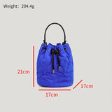 Nylon Padded Bucket Bag Quilted Women Handbags Down Cotton Crossbody Bags