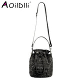 Quilted Nylon Winter Tote Bag Women Handbag