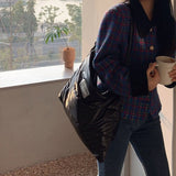 Nylon Padded Handbags - Large Capacity Top-Handle Bags