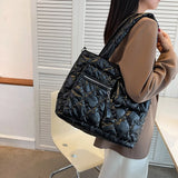 Nylon Padded Handbags Female Large Capacity Top-Handle Bags