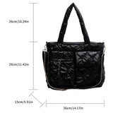 Nylon Padded Handbags Female Large Capacity Top-Handle Bags