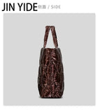 Nylon Quilted Large Tote Bag Padded Women Handbags Winter Shoulder Bags