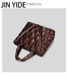 Nylon Quilted Large Tote Bag Padded Women Handbags Winter Shoulder Bags