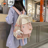 Nylon Shoulder Backpack for School Book Pack Large Capacity