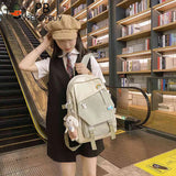 Nylon Shoulder Backpack for School Book Pack Large Capacity