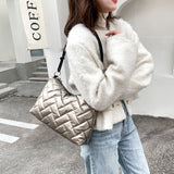 Women's Nylon Shoulder Bag Space Pad Underarm Bags Ladies Shopper Handbags