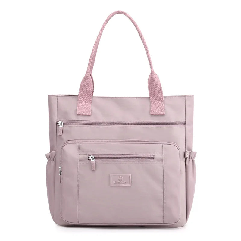 Waterproof Nylon Tote Bag for Women Travel Shoulder Bag Large Capacity