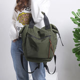 Nylon Waterproof Backpack Women Large Capacity School bags Casual Solid Handbags