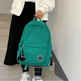 Nylon Women Backpack Solid Student Schoolbag Harajuku Large Capacity