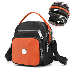 Small Nylon Shoulder Bag Top Handle Crossbody Messenger Purse