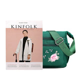Embroidered Nylon Crossbody Bag for Women