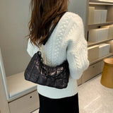 Nylon Padded Quilted Bag for Women Soft Fluffy Crossbody Handbag